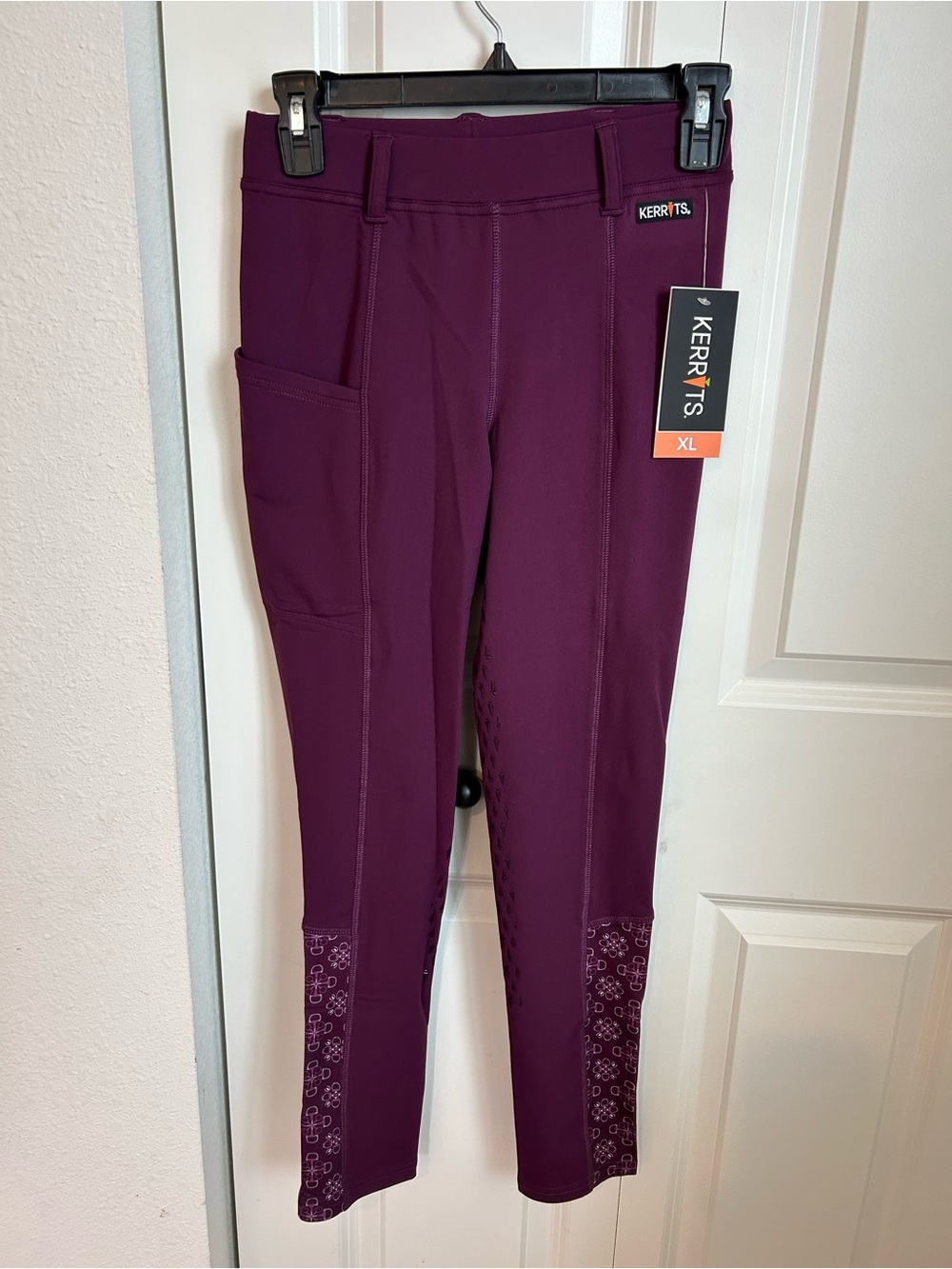 Kerrits Plum Purple Riding Leggings with Side Pocket